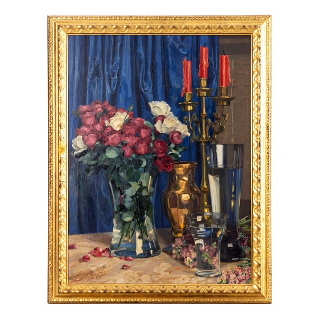 Reinhold Max Eichler, Large Still Life, Member of the Scholle Group, Munich For Sale