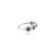 5 Round Cut Blue Sapphire Halo Diamond Ring Size 6.5 For Sale In New York - Image 6 of 11