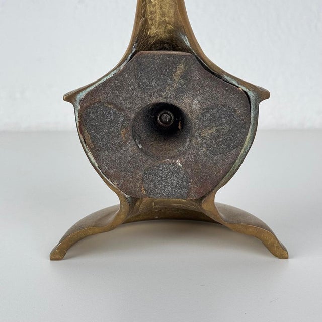 1950s Sculptural Brass Doorstop with Ring Handle by Luigi Caccia Dominioni, 1950s For Sale - Image 5 of 12