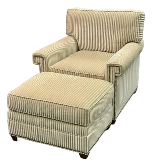 Vanguard Furniture American Bungalow Collection Upholstered Chair With Ottoman