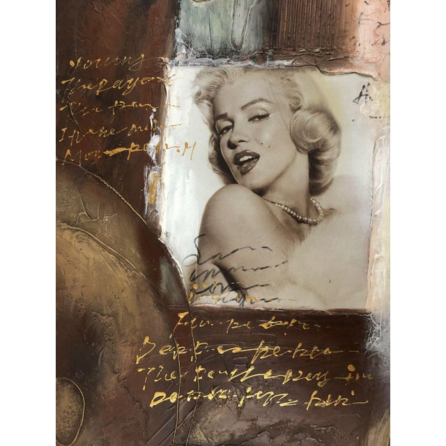 1990s Post-Modern Marylin Monroe Mixed Media Painting For Sale In Los Angeles - Image 6 of 6