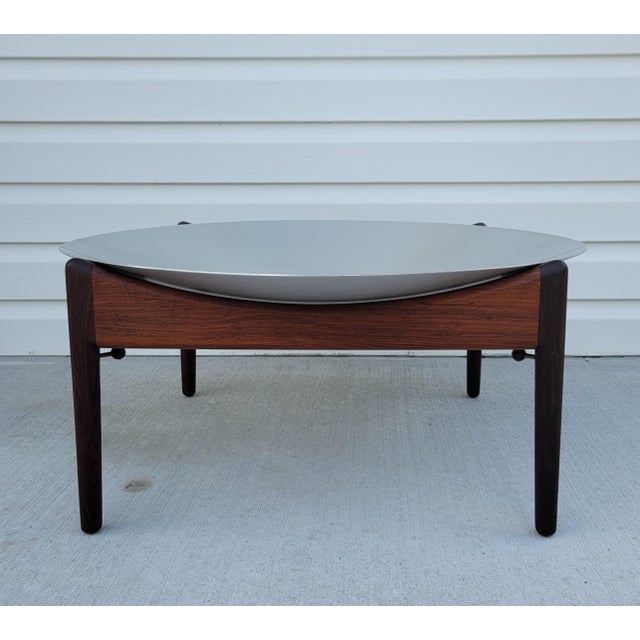 Unique Danish designed bowl table, fruit bowl, catch-all table designed by Kristian Solmer Vedel for Soren Willadsen...