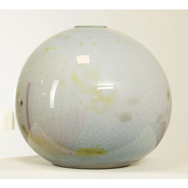 1984 Studio Art Glass Orb Sculpture or Vase by Robert Palusky For Sale - Image 4 of 12
