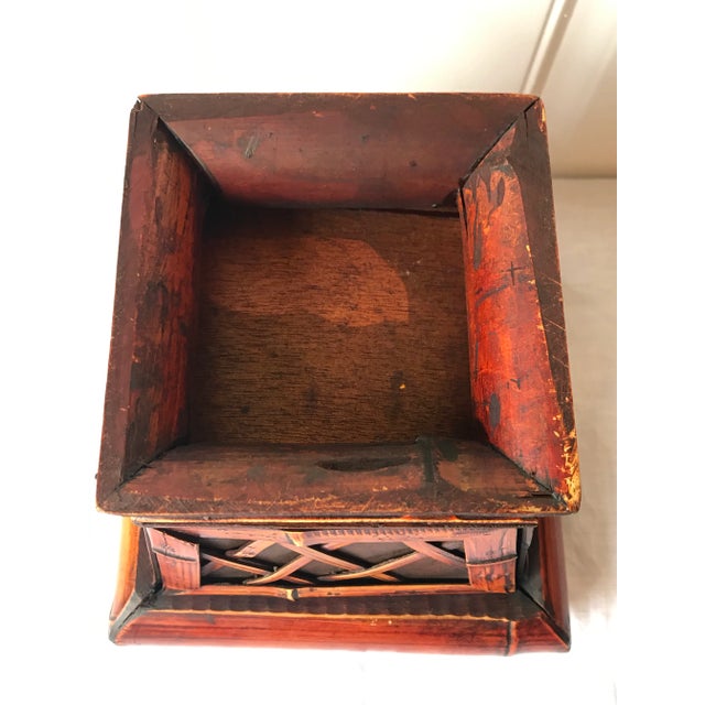 1980s Late 20th Century Small Bamboo Planter For Sale - Image 5 of 7