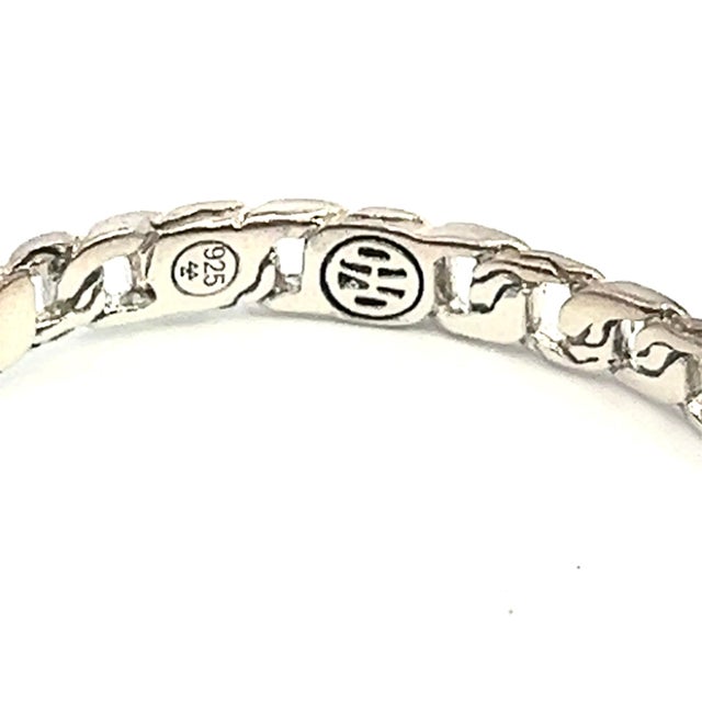 1990s John Hardy Estate XL 2" Cable Chain Hoop Earrings Silver, A Pair For Sale - Image 4 of 10