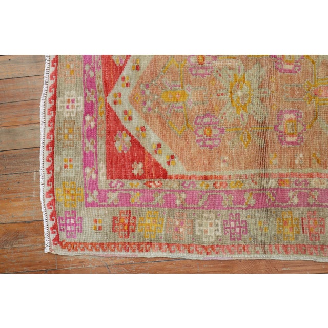 Pink Antique Zabihi Collection Turkish Ghiordes Rug For Sale - Image 8 of 8