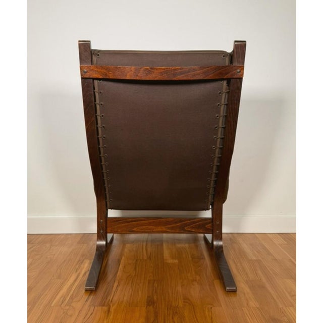 Brown Brown Siesta Chair by Ingmar Relling for Westnofa, 1960s For Sale - Image 8 of 10