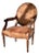 Fairfield Carved Wood Chair Vintage Louis XVI Oval Back French Fauteuil Armchair For Sale