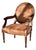 Vintage Fairfield Louix XVl French Style Carved Fruitwood Round Back Arm Chair For Sale