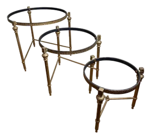 Vintage Brass Nesting Tables, 1960s, Set of 3
