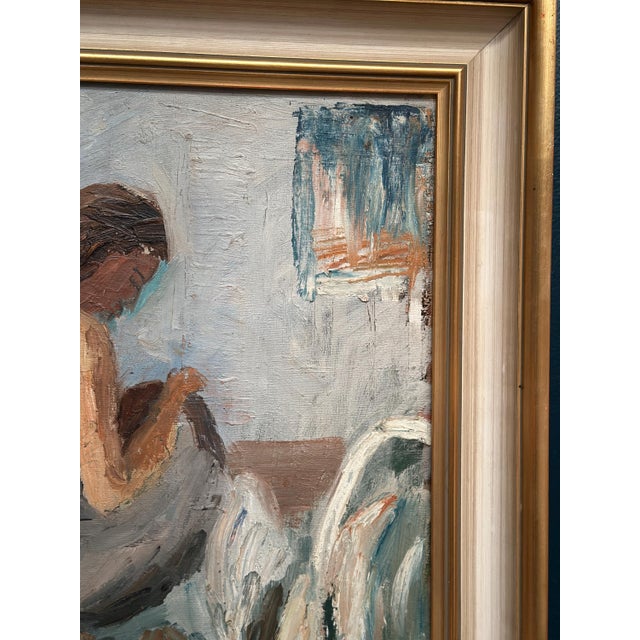 Gustaf Sjöö, Portrait of a Woman, 1950s, Oil on Panel, Framed For Sale - Image 16 of 18