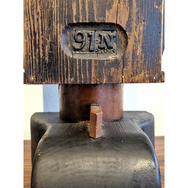 Black Pair of Industrial Foundry-Mold Table Lamps For Sale - Image 8 of 12