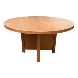 Natural Cherry Wood Finish With Marquetry Conference Table For Sale
