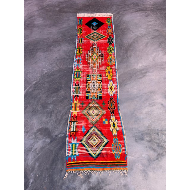 Textile Vintage 3x10 Ft Moroccan Runner Rug For Sale - Image 7 of 9