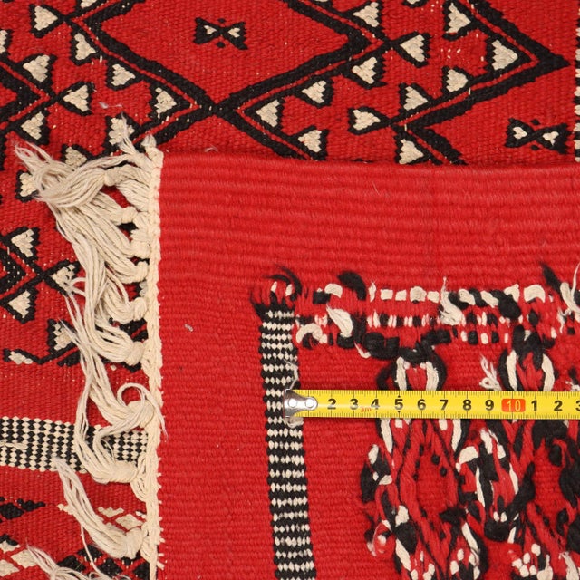 Kilim Rug in Cotton and Wool, Morocco For Sale - Image 9 of 10