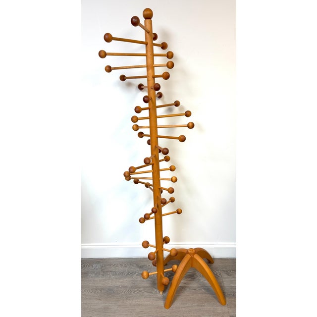 Brown Scandinavian Modern Atomic Coat Stand, Style of Nanna Ditzel, Denmark, 1970s For Sale - Image 8 of 17