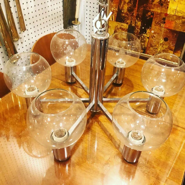Mid-Century Modern 1960s Mid-Century Modern Chrome Sputnik Style Chandelier For Sale - Image 3 of 11