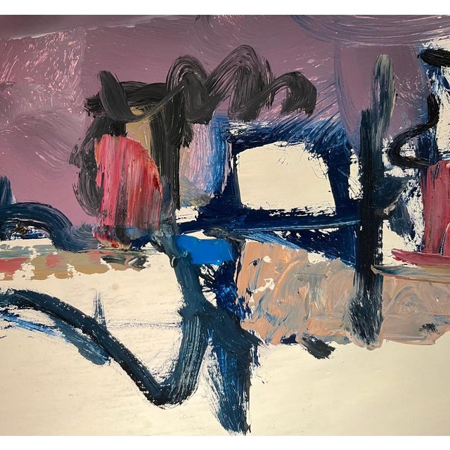 Jean Krille, Landscape 132, Oil on Masonite For Sale - Image 4 of 12