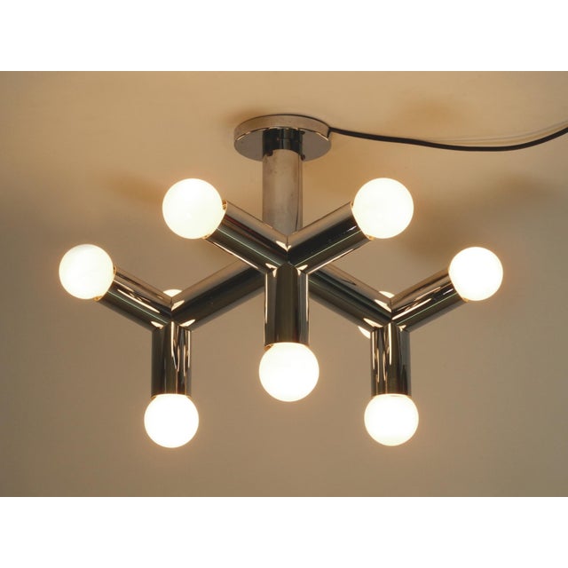 1960s Vintage Space Age Chrome Ceiling Lamp by J.T. Kalmar, 1960s For Sale - Image 5 of 18