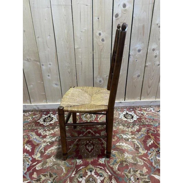 Gold Straw Dining Room Chairs, Set of 2 For Sale - Image 8 of 9