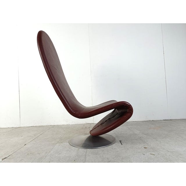 Mid-Century Modern 1-2-3 High Back Chairs attributed to Verner Panton for Fritz Hansen, 1973, Set of 2 For Sale - Image 3 of 14
