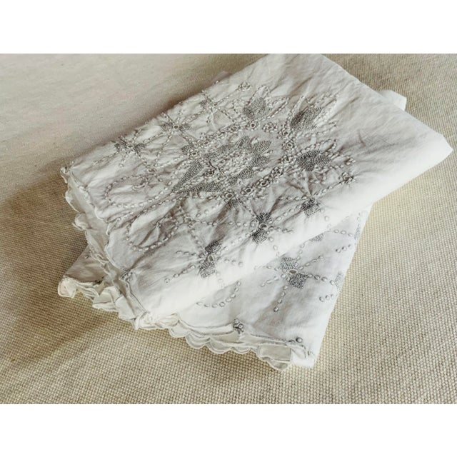 Vintage Art Deco Style Pillow Shams/ Cases,Pair For Sale - Image 6 of 12