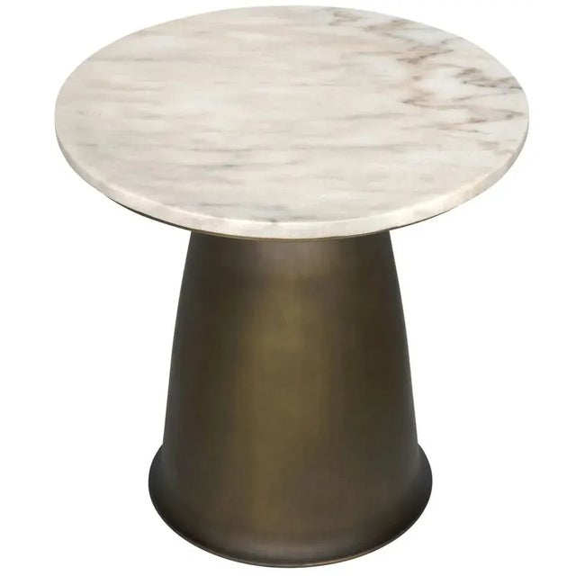 Noir NOIR Aiden Side Table, Aged Brass For Sale - Image 4 of 4