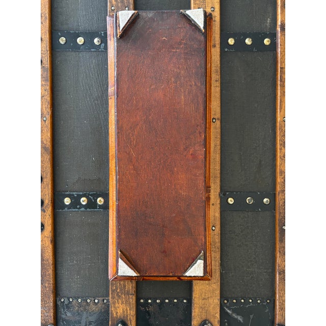 Vintage British Colonial Platter Woven Bamboo Long Bar Tray 17.5" For Sale - Image 10 of 10