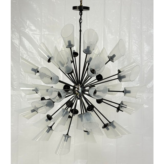 Remains Lighting 48 Arm Sputnik Chandelier by Remains Lighting, Bronzed Finish, American Modern For Sale - Image 4 of 18