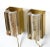 A pair of 1960'a wall sconces crafted by the Danish manufacturer Vitrika. Brass wires wrap around the plate holding the...