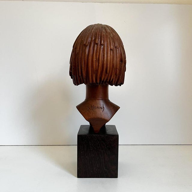 Gold Africanist Sculpture in Palm Wood, 1950 For Sale - Image 8 of 13