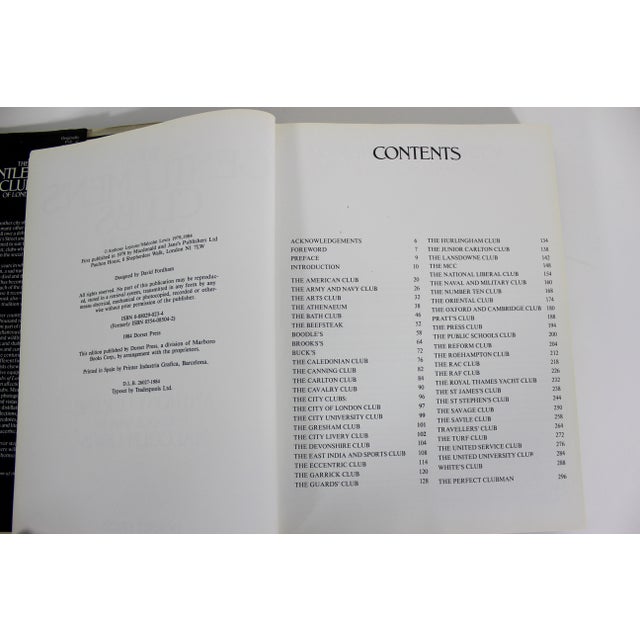 Black The Gentlemen’s Clubs of London 1984 Hard Cover Coffee Table Book For Sale - Image 8 of 12