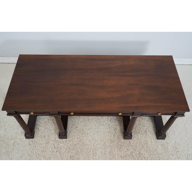 Large Empire Style Mahogany 3 Drawer Library Desk For Sale - Image 11 of 17