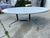 Light Gray Vintage Oval Conference Table with Herman Miller Attributed Aluminum Segmented Base For Sale - Image 8 of 11