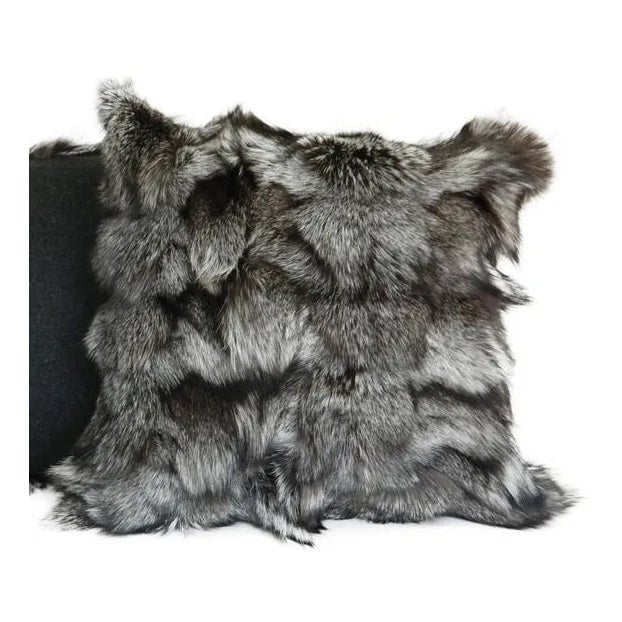 Gray Fox Fur Pillow For Sale In New York - Image 6 of 6