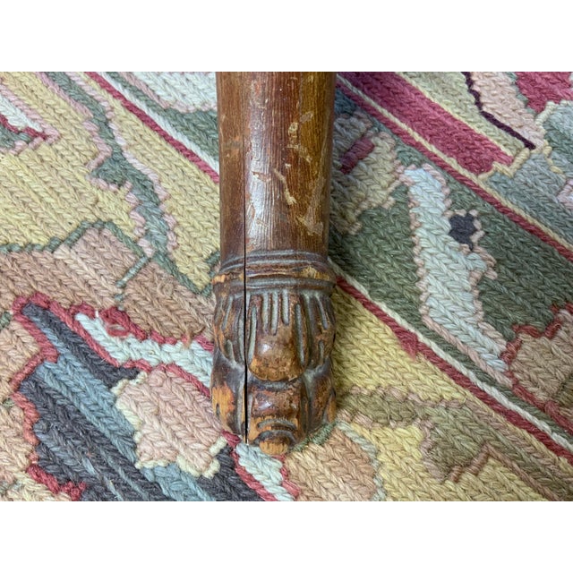 20th Century Neoclassical Paw Foot Detail Footstool For Sale - Image 12 of 12