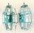 Exquisite Pair of Vintage Solid Brass Hexagonal Wall Lanterns For Sale In Miami - Image 6 of 17