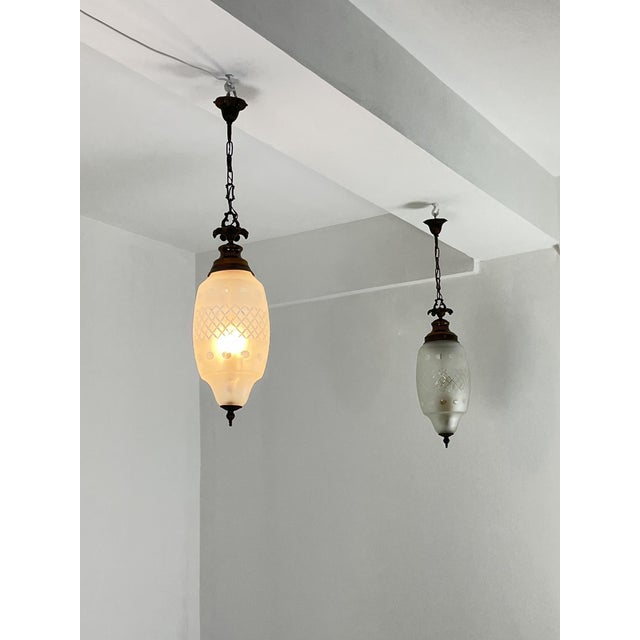 Mid-Century 2-Light Pendant Lamps in the style of Luigi Caccia Dominioni, 1960s, Set of 2 For Sale - Image 11 of 13