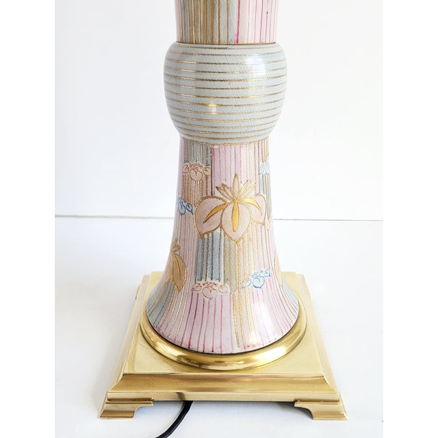 Light Pink Vintage Wildwood Palm Beach Style Table Lamps - A Pair For Sale - Image 8 of 12