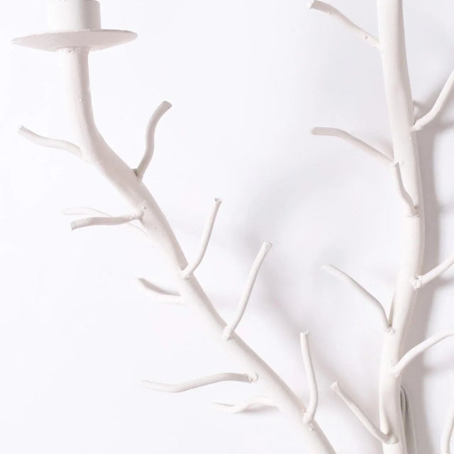 Pair of Mid-Century Faux Coral Wall Sconces For Sale - Image 4 of 8