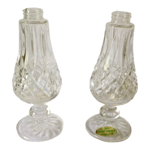 Crystal Salt and Pepper Shakers- A Pair