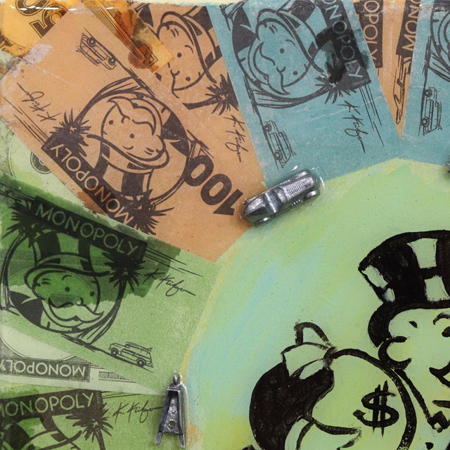 Go to Jail - Original Monopoly Pop Art Acrylic and Resin Painting on Canvas For Sale - Image 4 of 9