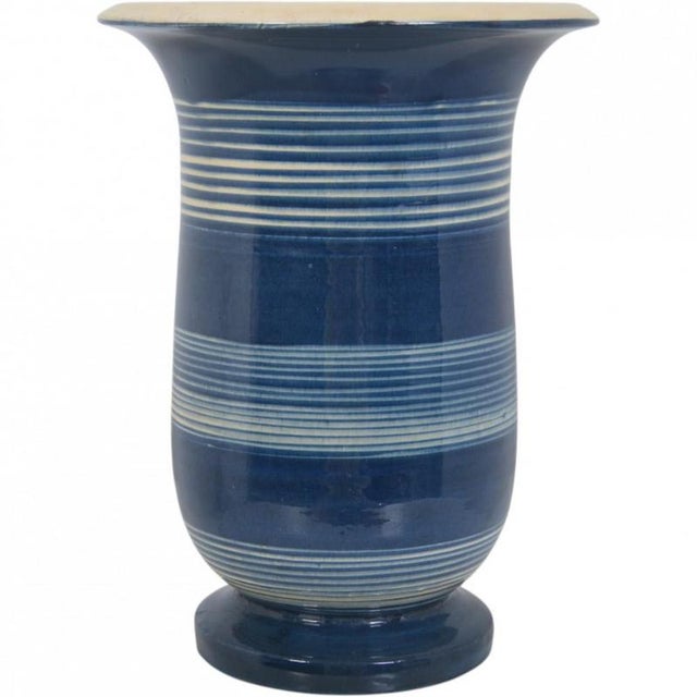 Blue Ceramic Vase by Herman Kæhler, 1940s For Sale - Image 6 of 6