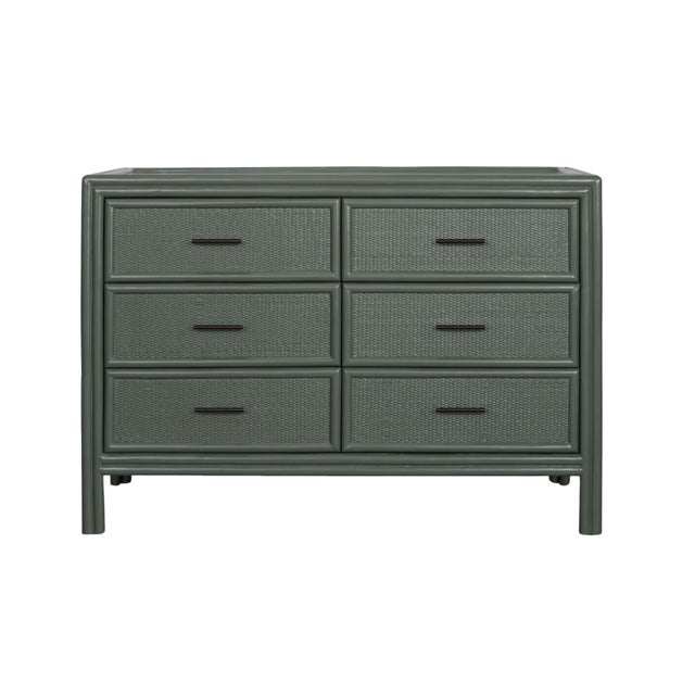 Bermuda Six-Drawer Dresser - Evergreen For Sale - Image 9 of 9