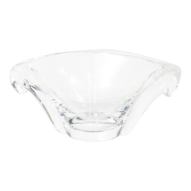 Mid-Century Modern Steuben Twin Scroll Oval Bowl For Sale