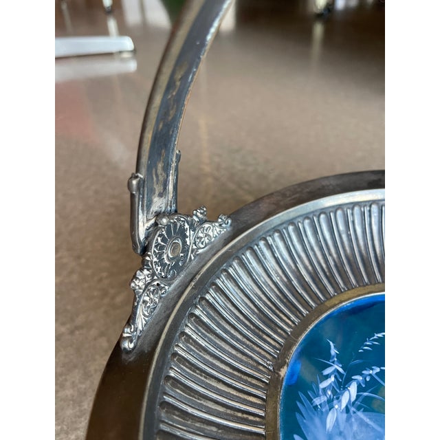 Silver 1880s Mary Gregory Cameo Glass Middleton Plate Silver Sculpture Plate For Sale - Image 8 of 12