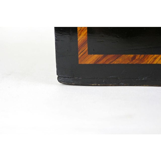 19th Century Jewelry Box with Floral Inlay Works & Original Mirror, 1890s For Sale - Image 14 of 18