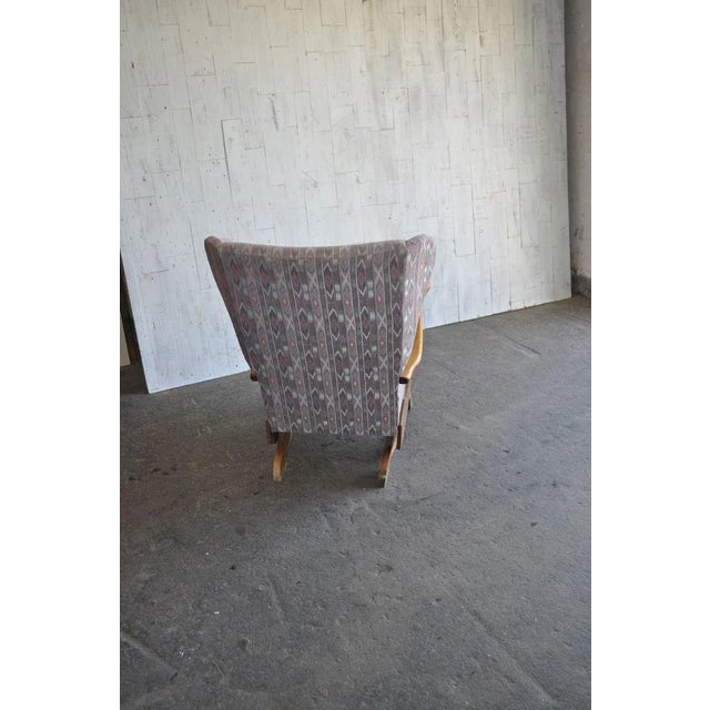 1950s Mid-Century Wooden Rocking Chair, 1950s For Sale - Image 5 of 9