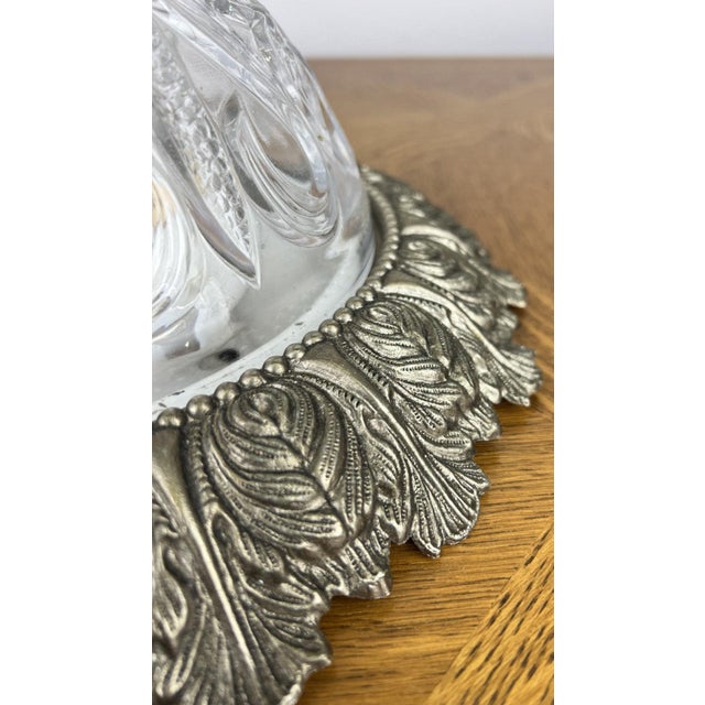 Vintage Ceiling Lamp in Brass and Glass For Sale - Image 6 of 13