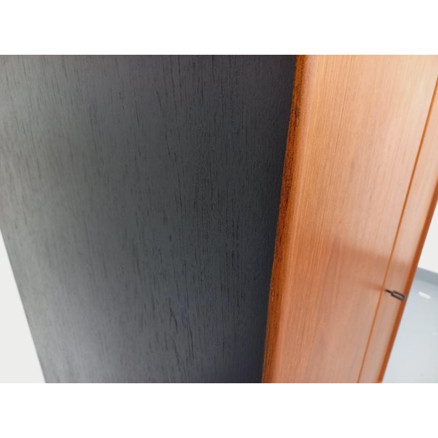 1960s Vintage Scandinavian Teak and Metal Wardrobe, 1960s For Sale - Image 5 of 15